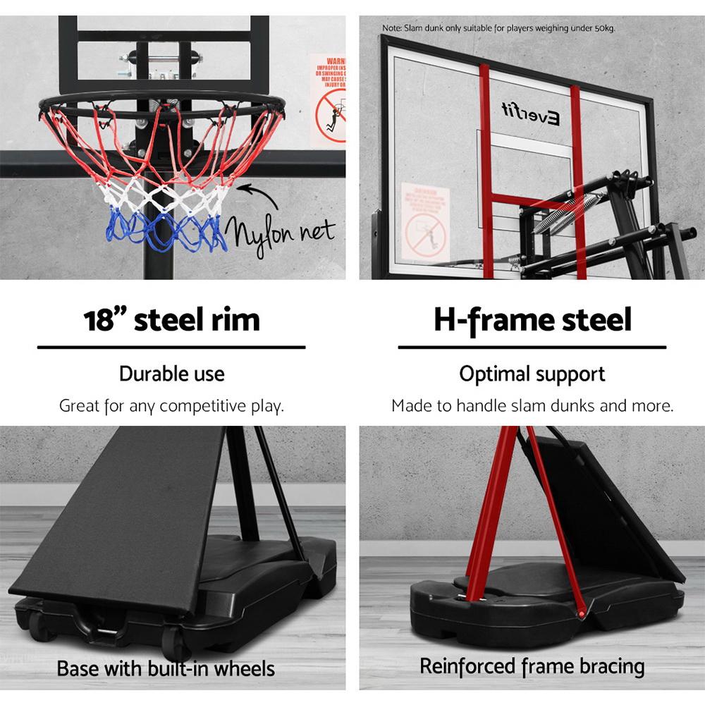 Everfit 3.05M Basketball Hoop Stand System Adjustable Height Portable
