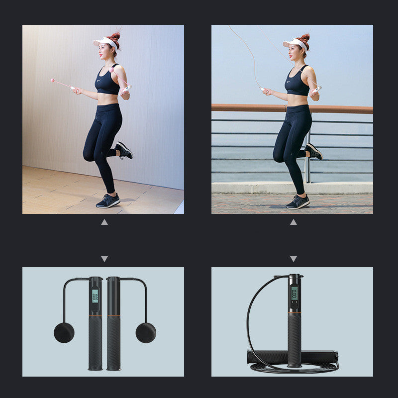Silicone Counting Skipping Rope Cordless Smart Counter