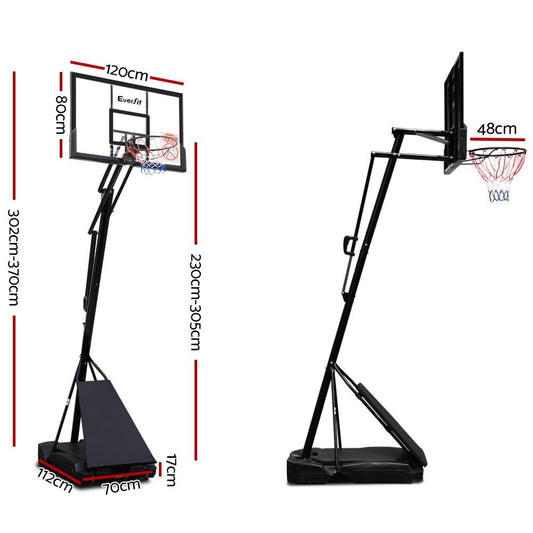 Everfit 3.05M Basketball Hoop Stand System Adjustable Height Portable