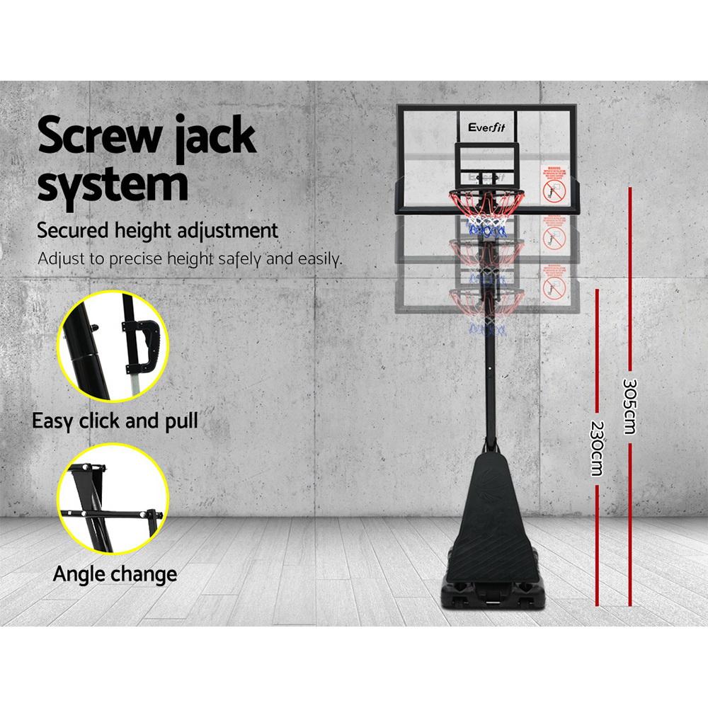 Everfit 3.05M Basketball Hoop Stand System Adjustable Height Portable